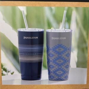 Pendleton Blue and Gray Insulated Drinkware Tumblers